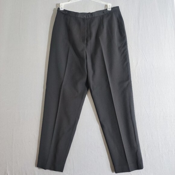 Garey Petites Trousers women's size 14 black colour Woolmark 100% Wool - Picture 1 of 13